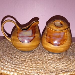 Handcrafted Ceramic Creamer and Sugar Set